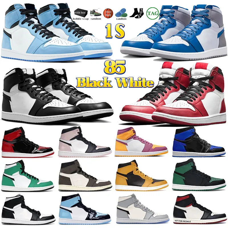 Dise￱ador 1S Basketball Shoes Jumpman OG Mujeres Sneakers 85 Blanco Blanco True Blue Chicago Blue Light Smoke Gray Dark Mocha Mens Sports Sports Sports