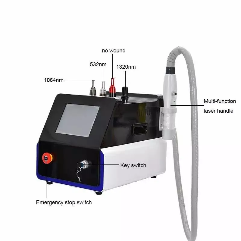 Professional Non-invasive Nd Yag Laser Picosecond 755nm Tattoo Removal Pigmentation Treatment Machine