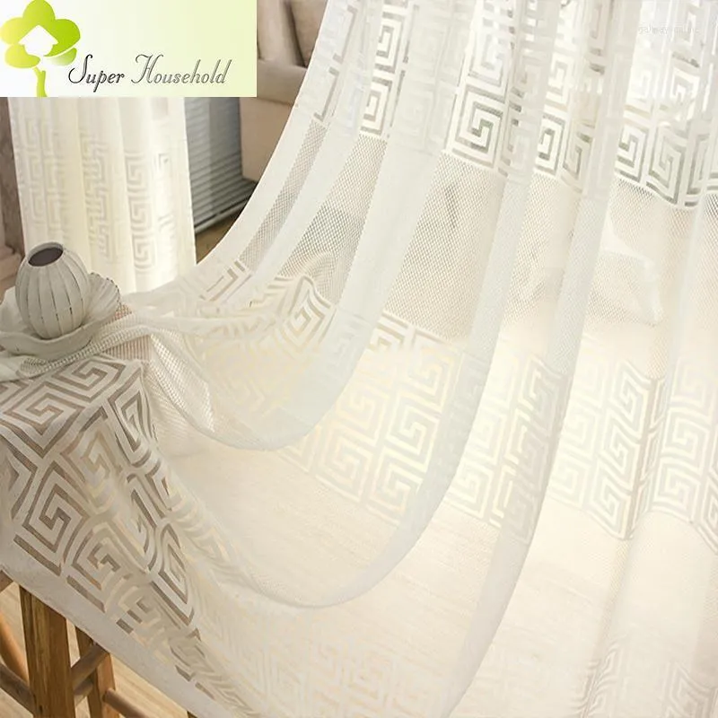 Gordijn witte tule gordijnen voor woonkamer slaapkamer Chinese stijl jaloezieën gaas ramen stoffen huis textiel sm-180