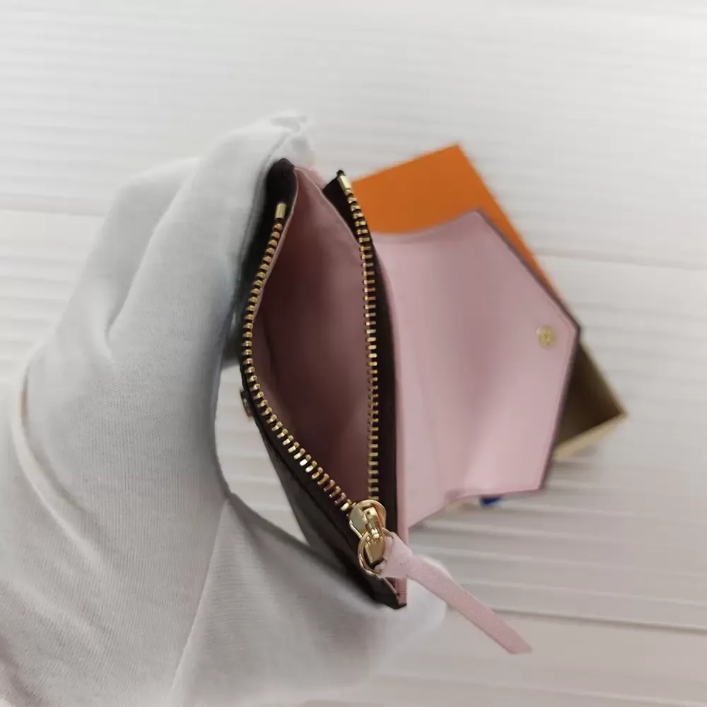 Modedesigner kvinnor kort plånbok kvinna handväska rabatt original lådkort hållare damer handväska kontrollerad blommor259a
