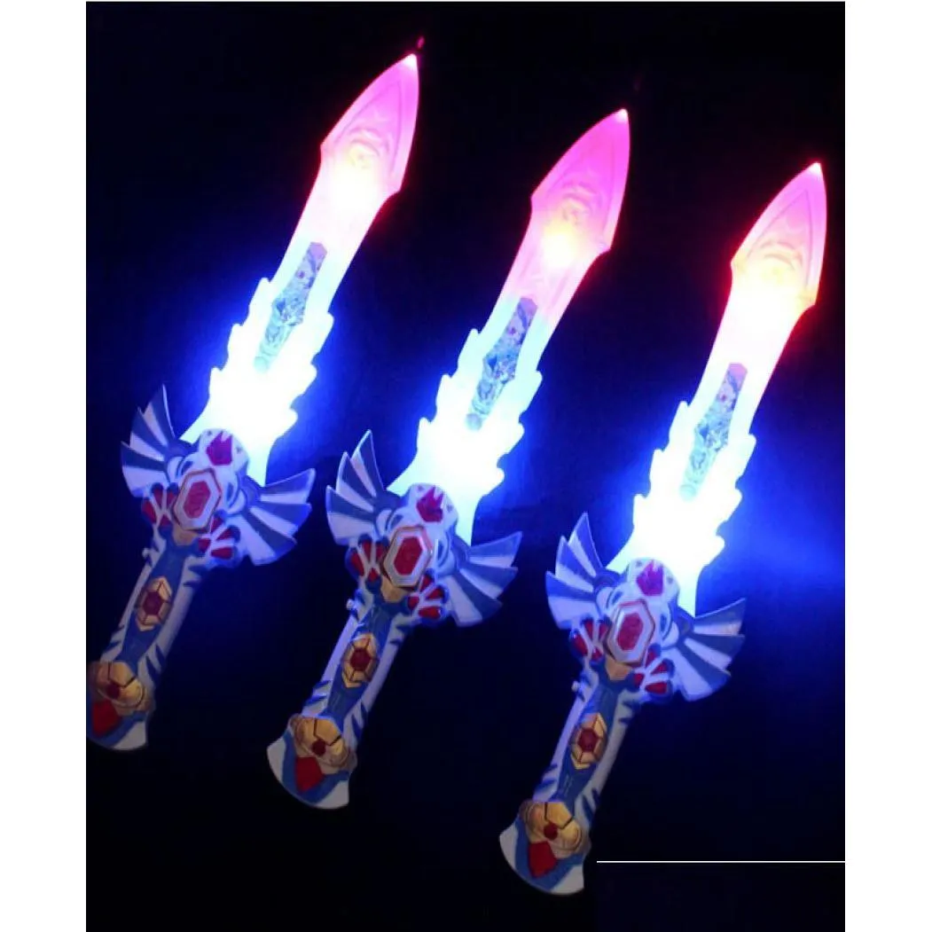 Led Swords/Guns Ems 50Cm Musical Flash Glow Sword Knife Costume Dress Up Props Light Kids Toy