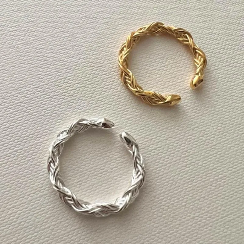 Wedding Rings Boheemse twist -ketens voor vrouwen mannen Lover Koreaanse geometrische vinger sieraden Valentijnsdag Gift