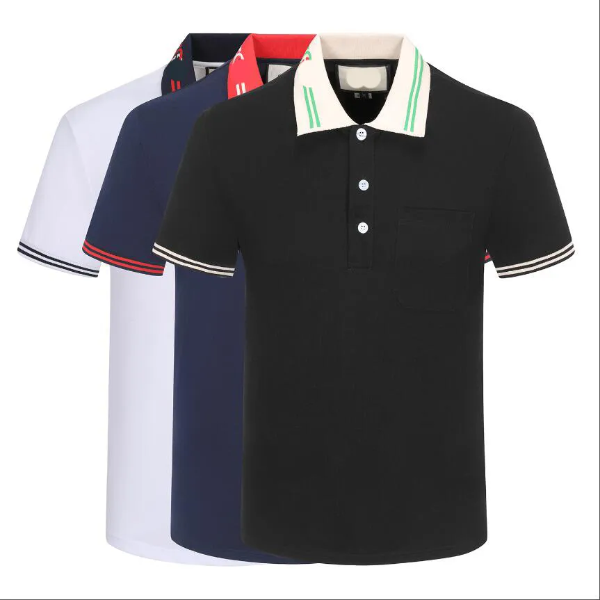 Primavera verão masculino Designer polos camisetas masculinas high-end Estilista Carta Algodão Decote em V masculino Tops Camisetas femininas Luxo Roupas casuais para casal Tamanho asiático M-3XL # 913