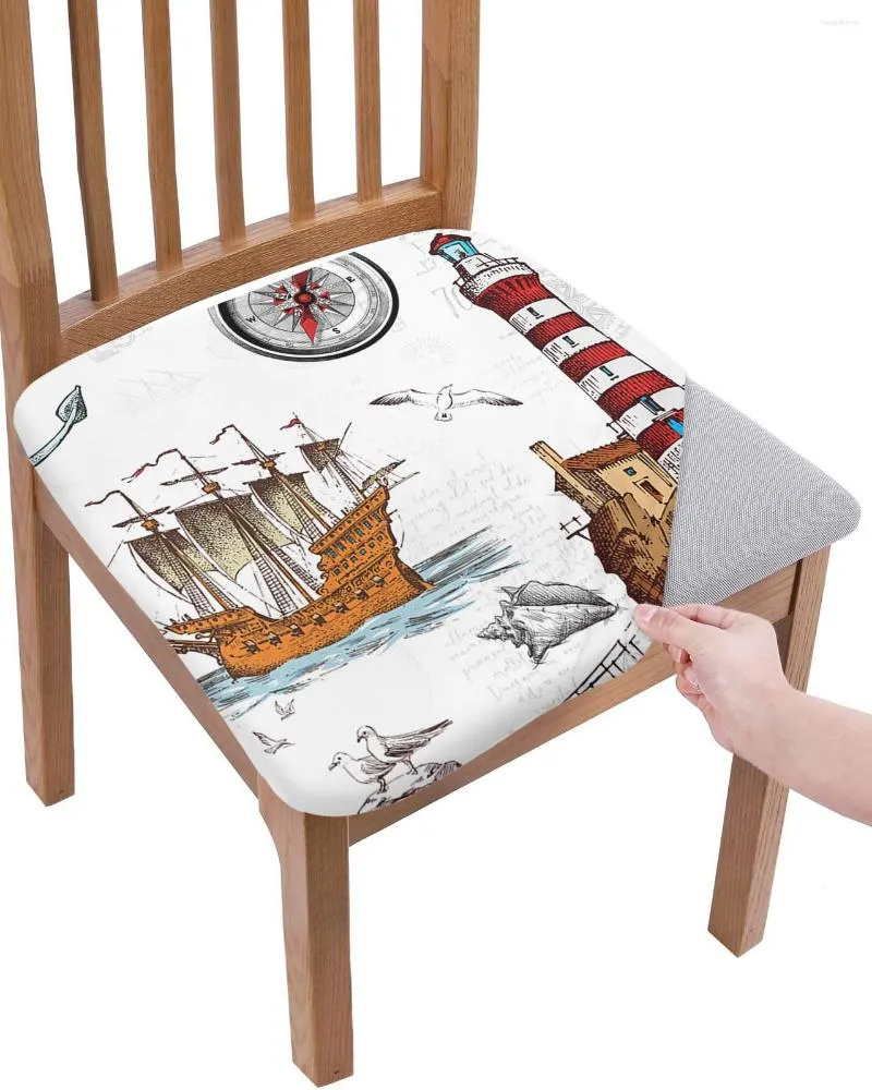 Stoel bedekt oude vuurtoren zeilschip stoel stoel kussen stretch dinering cover slipcovers voor huis el banket woonkamer