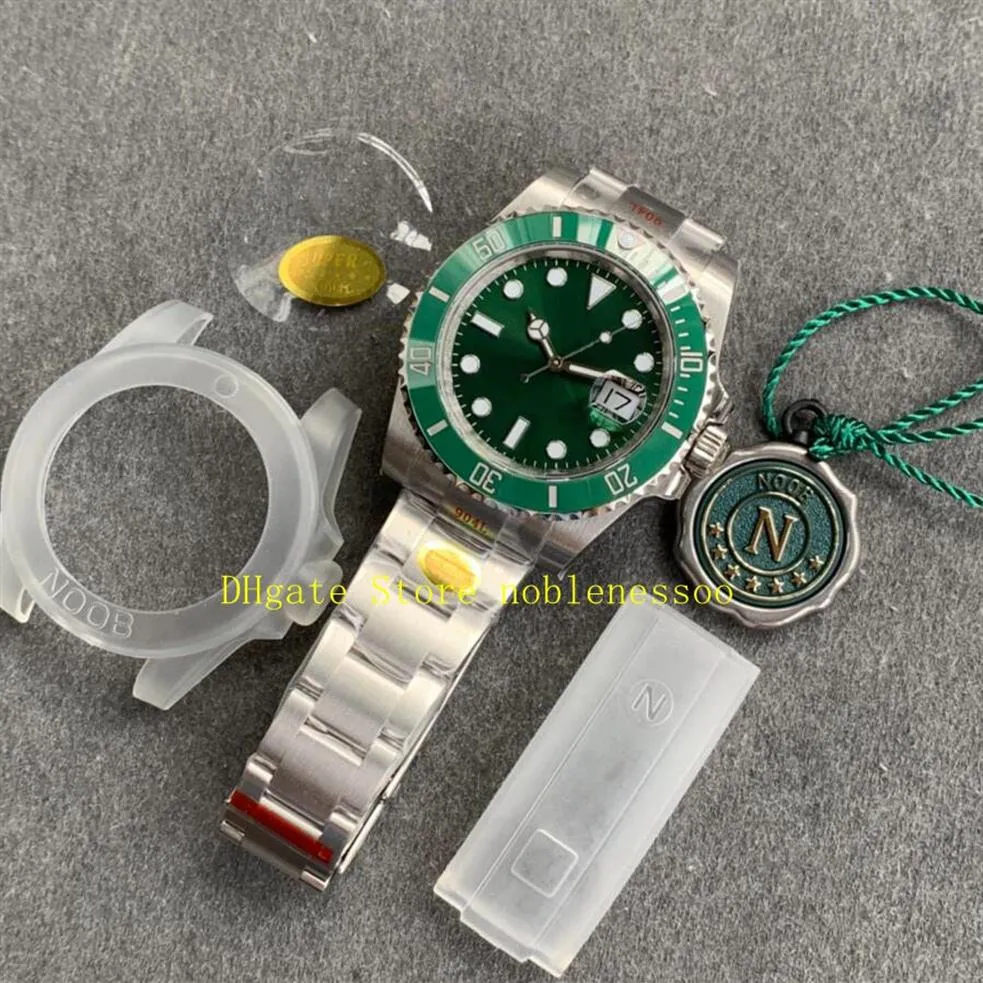 2 Style Top V12 Version N Factory Watch 904L Men's Classic 40mm Black Green Ceramic Bezel 116610 116610LN Automatic Cal 3135 253r