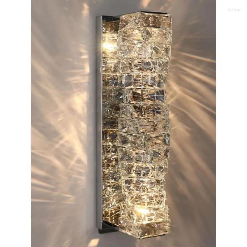 Wall Lamp K9 Crystal Led Gold Chrome Bright Applique For Indoor Living Room Dining Bed El