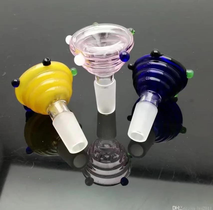 New color spiral bubble head Wholesale Glass bongs, Oil Burner, Glass Water Pipes, Oil Rigs Smoking Rigs