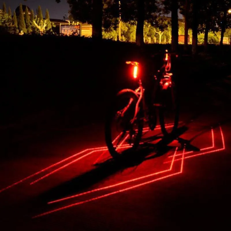 Fahrradbeleuchtung Warnlampe LED Fahrrad wasserdicht Laser Super wiederaufladbar hell Radfahren Schwanz hinten Rücklicht USB Sicherheit