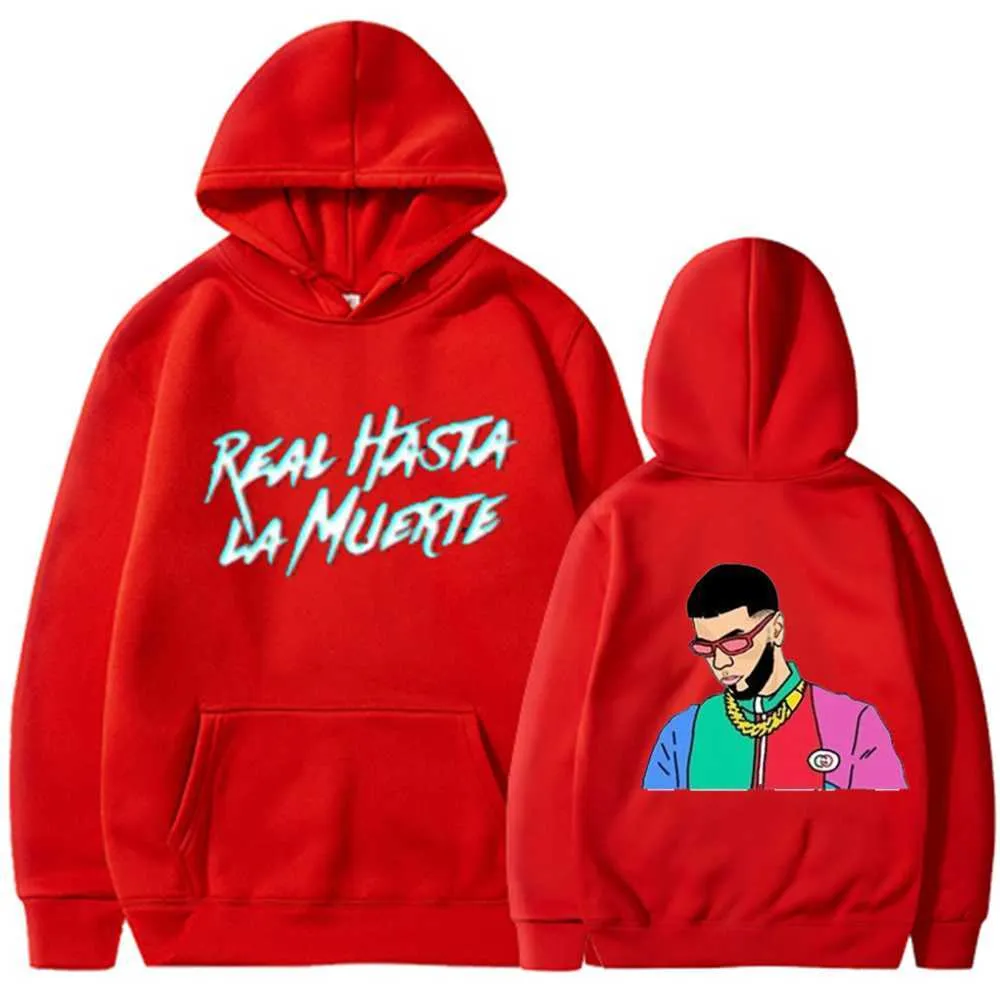 jas Heren sweatshirt 23ss herfst nieuw vermeld aanbevolen mode Anuel jas met eenvoudige print echt Hasta La Muerte casual sportkleding heren- en dameskleding anime