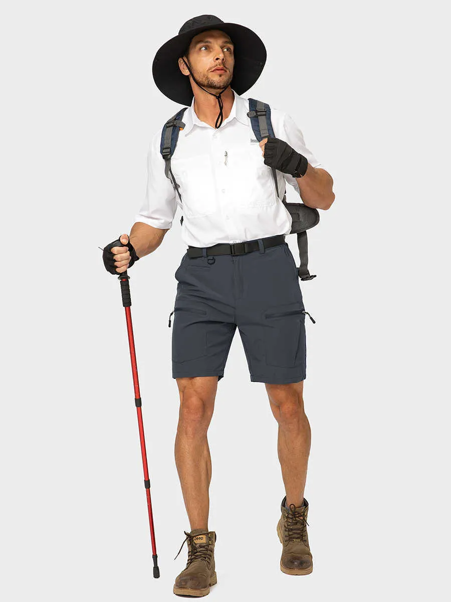 Gradual Mens Hiking Cargo Mens 5 Inch Shorts With Multi Pockets