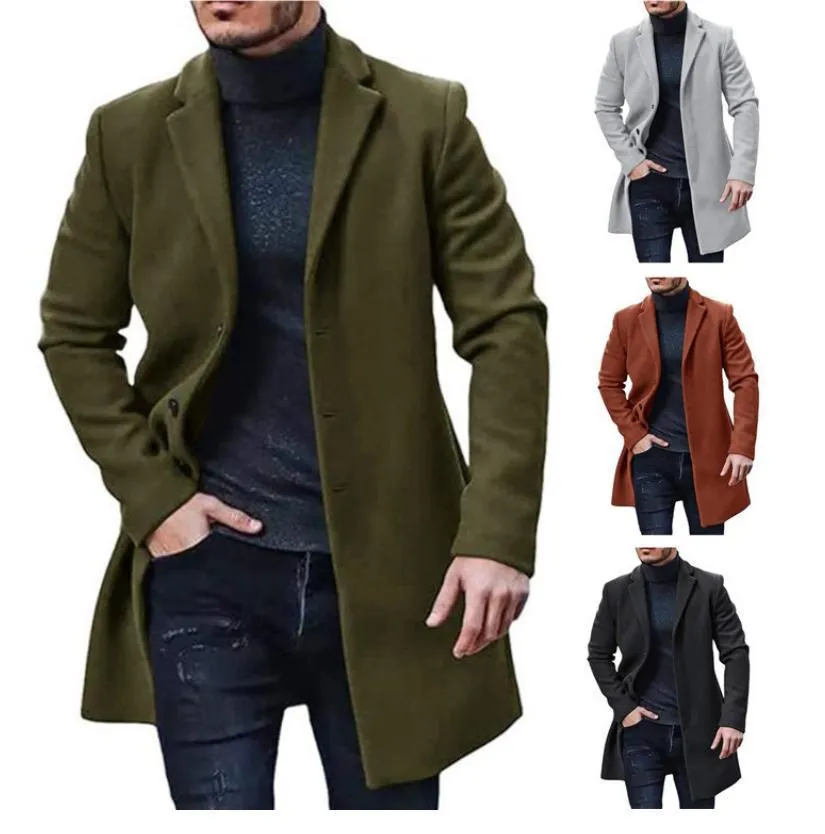 Misturas de lã masculina 2023 Jackets de inverno da moda de outono da primavera FELIO