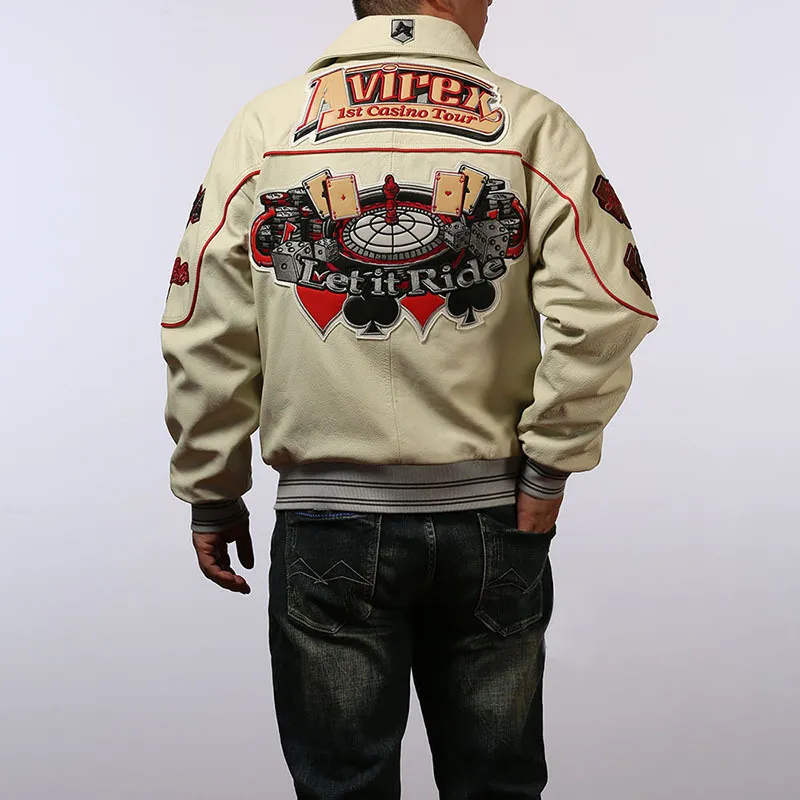 Avirex 1st casino tour リアル レザージャケット 1st Casino Tour Air Flight Suit Genuine Leather From Qltrade_14