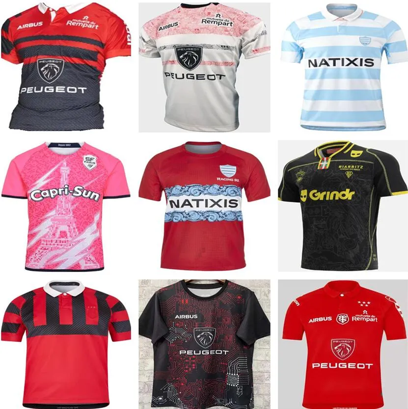 22 23 BIARRITZ Racing 92 Rugby-Trikot 2022 2023 Stade Francais Paris Union Bordeaux Begles Heim-Auswärts-Trikot von Perpignan Ernest Wallon