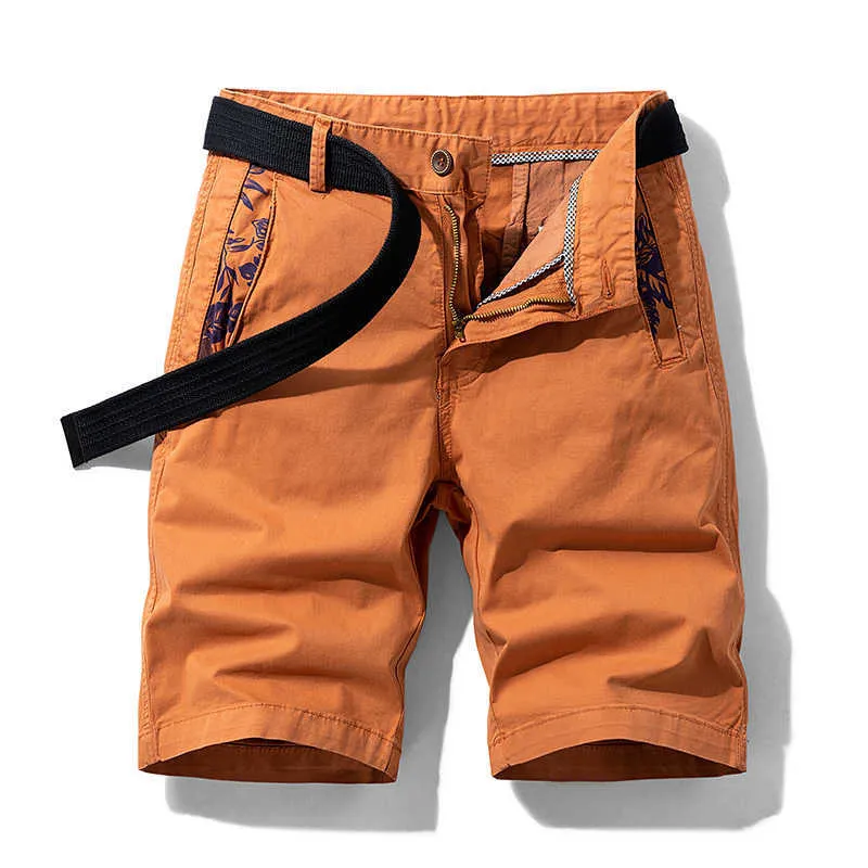 Men's Shorts Pure Cotton Summer Mens Cargo Shorts Boys Casual Pocket Streetwear Plus Size Male Long Bermuda Z127 Z0216