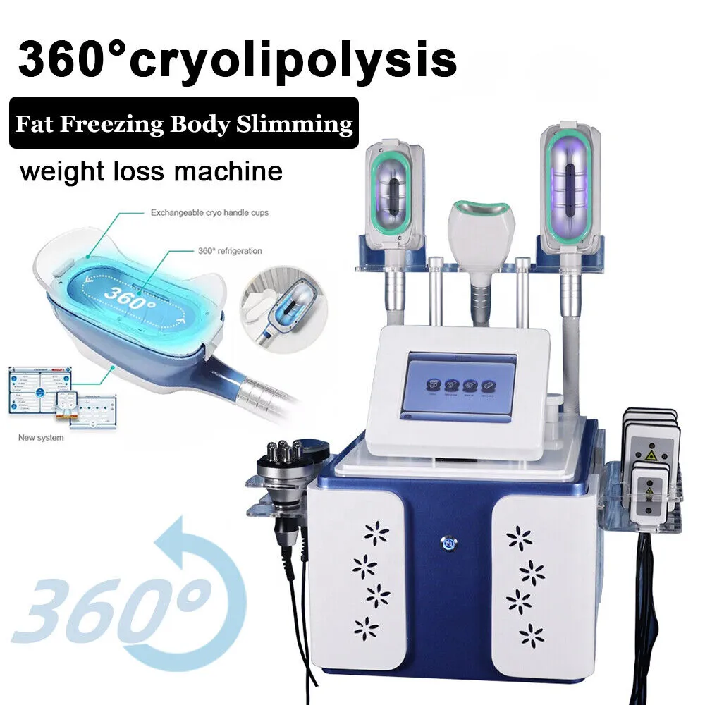 Draagbare lichaamscontouring 360 cryo lipo laser cavitatie rf afslankvet vriesmachine machine