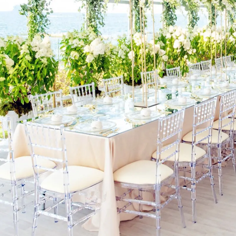 Crystal Acrylic Chair Luxury Wedding Banquet Hall Decoration For