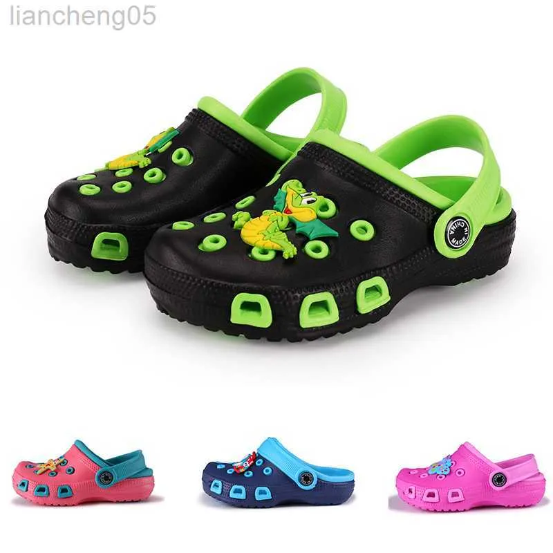 Pantofola Moda pantofole per bambini ragazzi ragazza scarpe da giardino pantofole da spiaggia bambini cartone animato sandalo bambino primavera estate sandali pantofole da bambino W0217