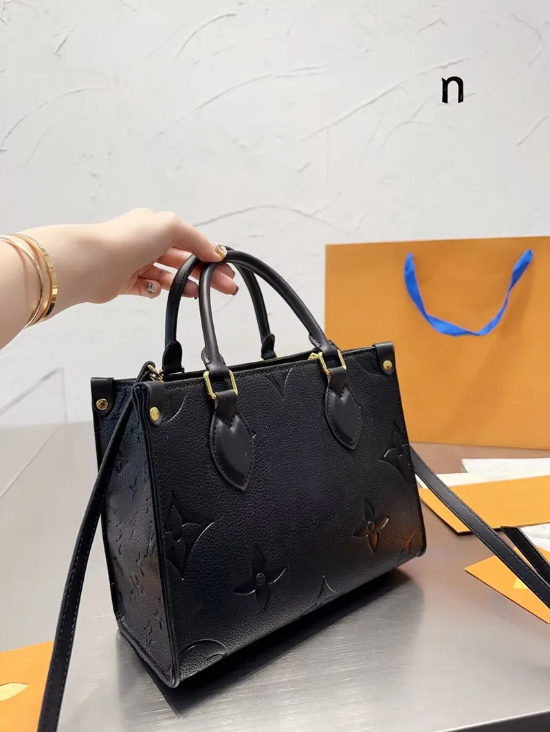 Top Luxus DesignerONTHEGO Handtaschen Damen Leder Prägung Umhängetaschen Umhängetasche Messenger Bags Designer Handtasche Tote Geldbörse M58521