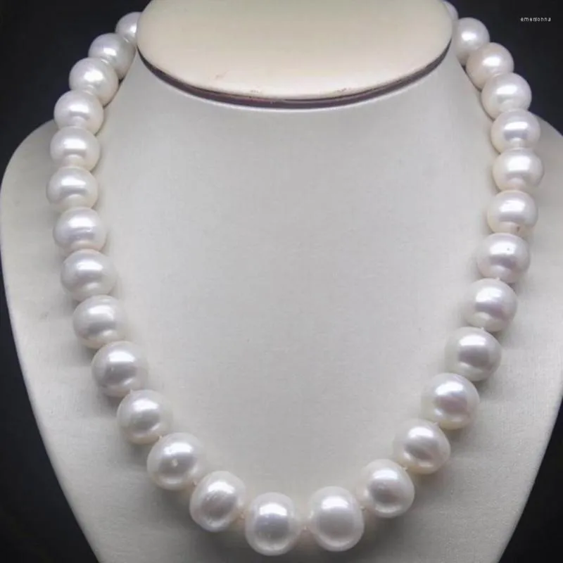 Kedjor grossist mode DIY Natural 10-11mm White Freshwater Cultured Pearl High Quality Women Elegant Necklace 18inch GE4018