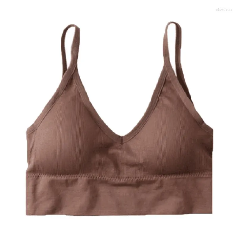 Modeladores de mujer, camiseta sin mangas Sexy, Bralette con espalda descubierta, sujetador para actividad para mujer, lencería acolchada sin costuras, Tops inalámbricos de algodón, sujetador