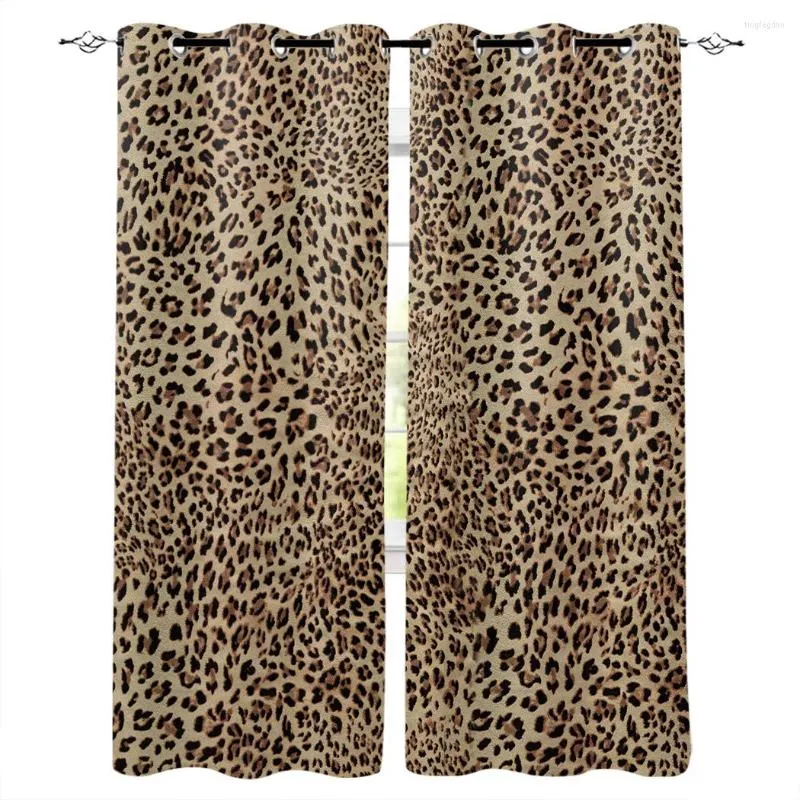 Curtain Sexy Leopard Print Window Treatments Curtains Valance Living Room Rod Kitchen Fabric Kids Treatment