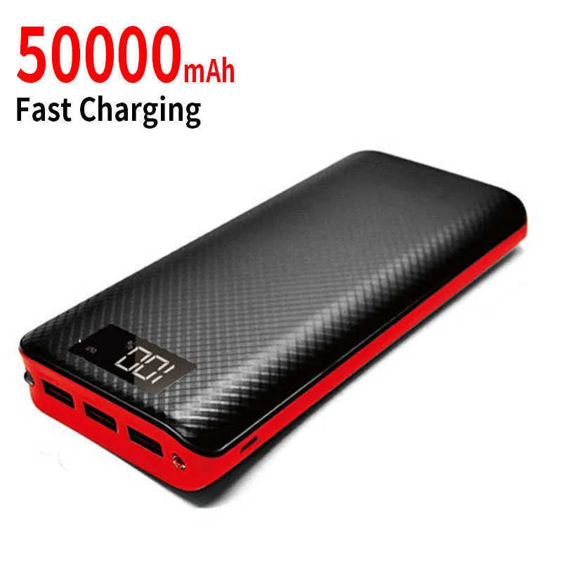 Tg90 Power Bank 10000mah Fast Charging Power Bank 50000mAh Portable Charger  3USB Digital Display External Battery With Flashlight For IPhone MI J230217  From Us_montana, $20.74