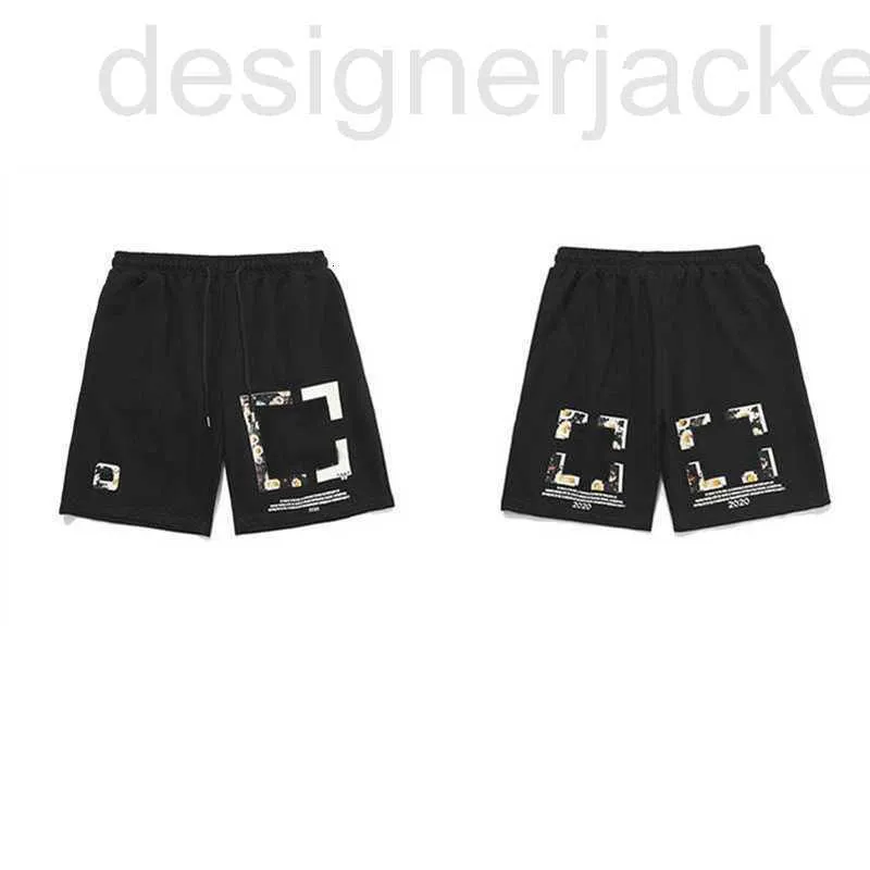 Shorts pour hommes Designer Summer Marque Mode Luxe Casual Pantalons de sport Flèches lâches Imprimé Bandes réfléchissantes Noir Gym G5QY