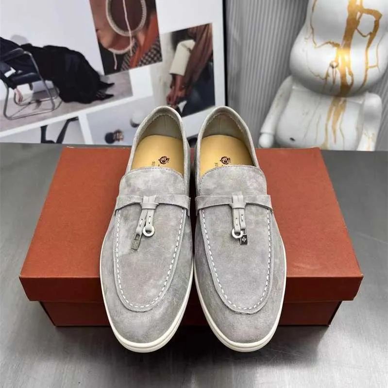 Italie Chaussures de créateurs originales Rolopiana Lorep Lorers en cuir en daim pour femmes chaussures célibataires confortables Cashmere décontracté Nouveau nu