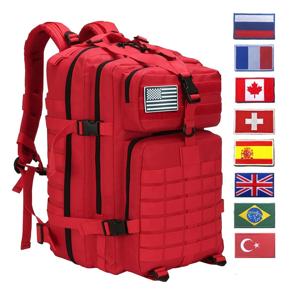 50l Mochilas T￡ticas Militares Treinamento Bacha de Fitness Bag ao ar livre Caminhando camping rucksack Trekking Ex￩rcito Molle Backpack257U