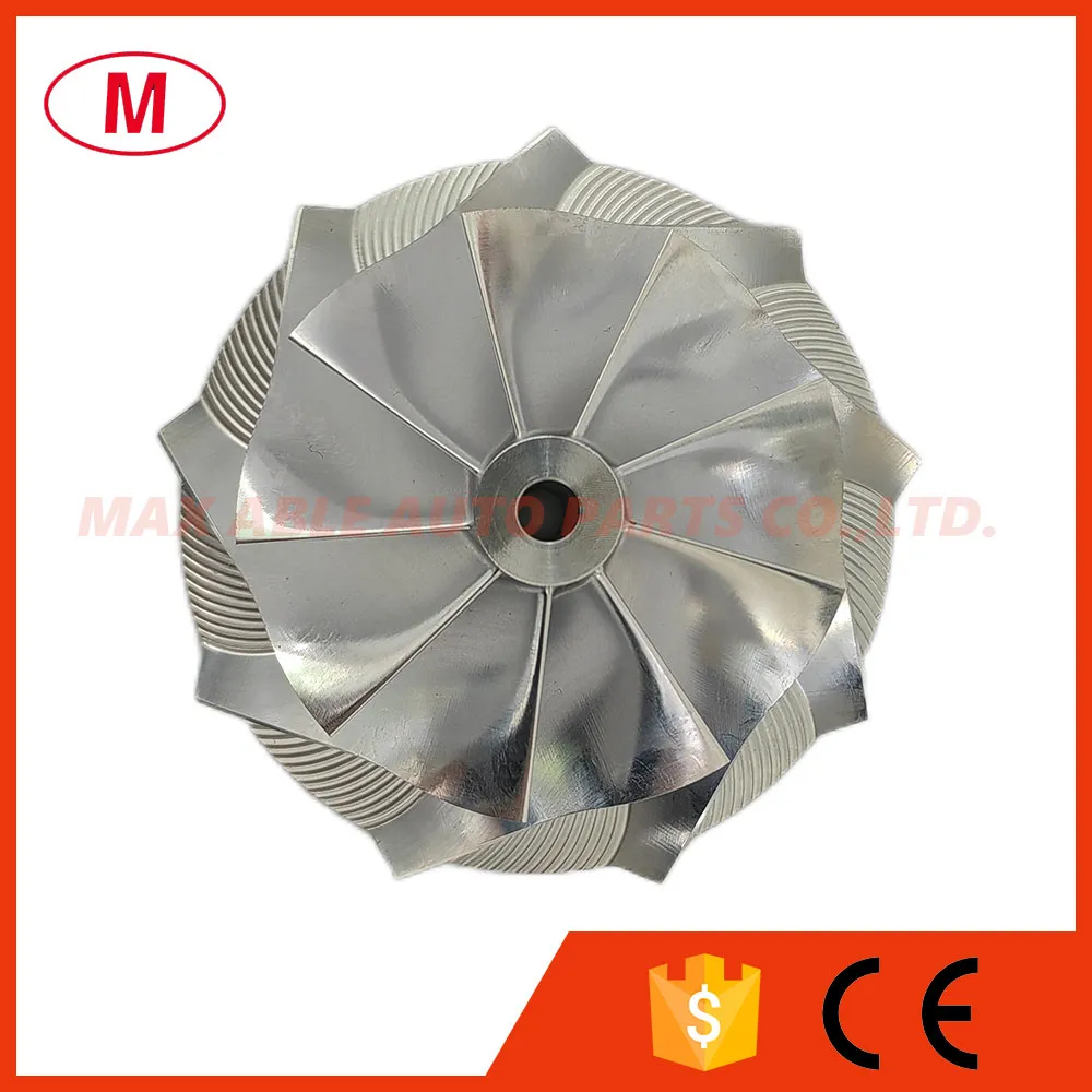 TD04HL High Performance Turbocharger Turbo Billet Compressor Wheel/Aluminum 2618/Milling Wheel 52.50/68.00mm 9/0 blades Reverse for Cartridge/CHRA/Core