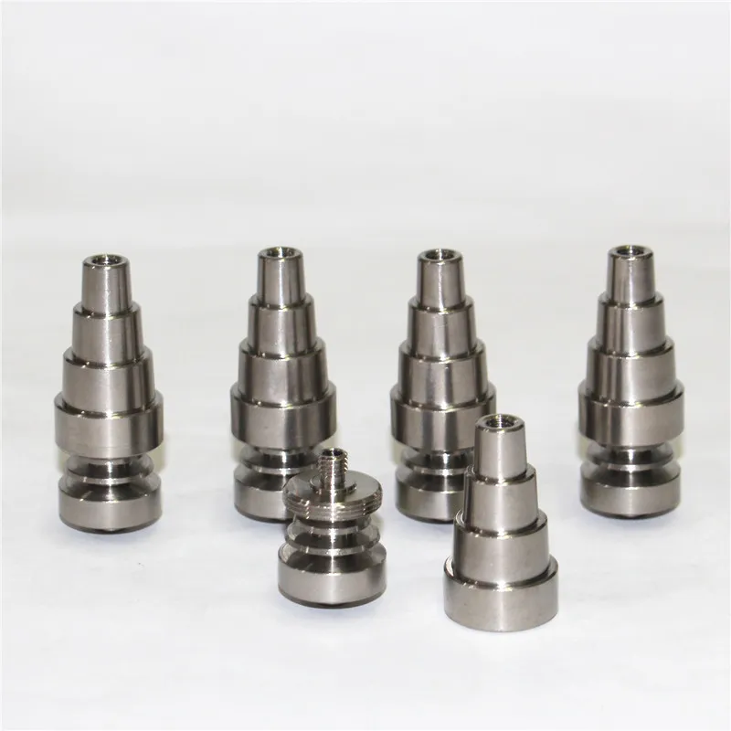 smoking pipes Universal Domeless 6 in 1 Titanium Nails 10mm 14mm 18mm Joint Male and Female GR2 Domeless Nail Glass Bongs Water Pipes Dab Rigs