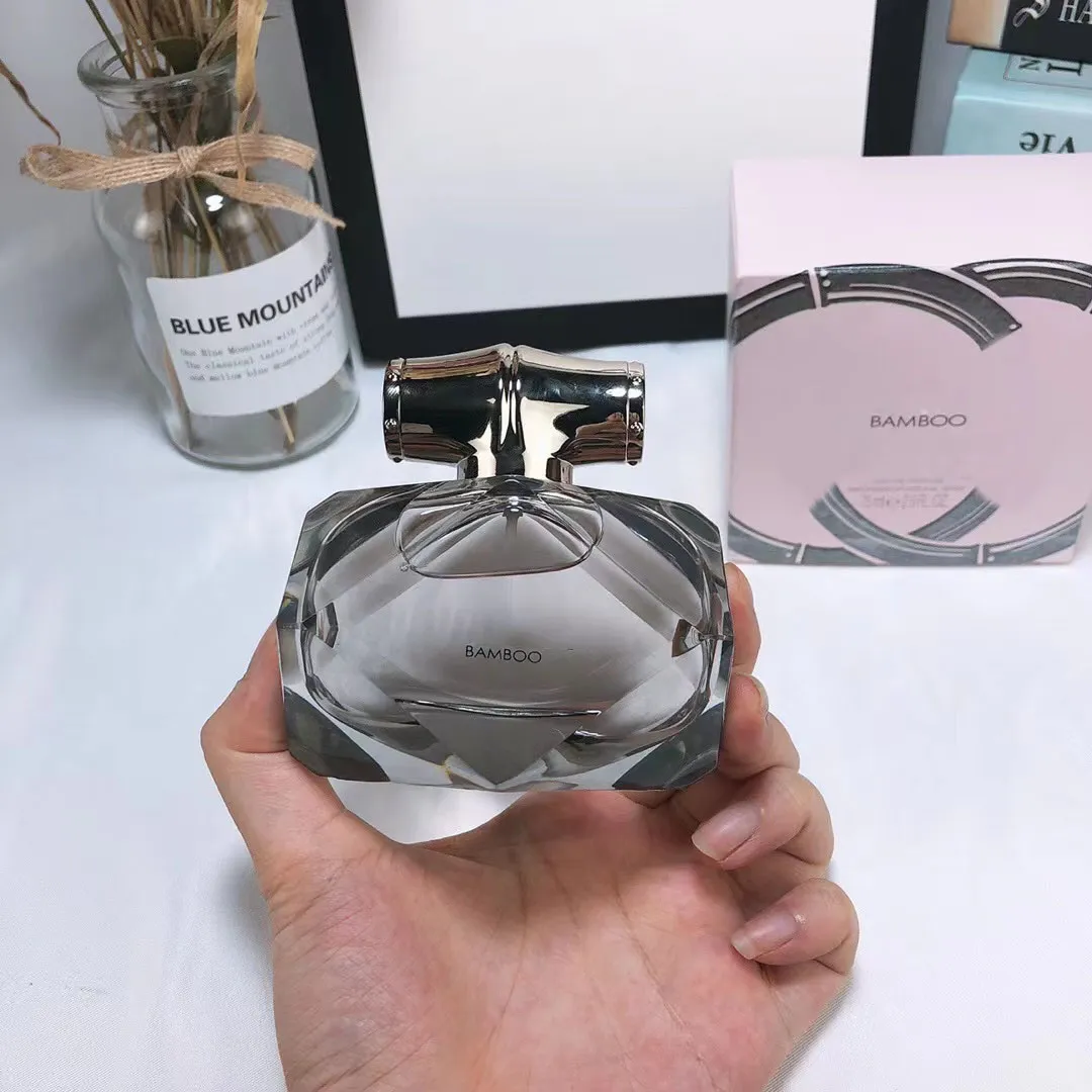 여성용 대나무 쾰른 75ml EDP EAU DE PARFUM 2.5 fl.oz 스프레이 파르 룸 디자이너 향수 긴 오래 지속되는 유쾌한 향기를위한 미스트 향수 향수