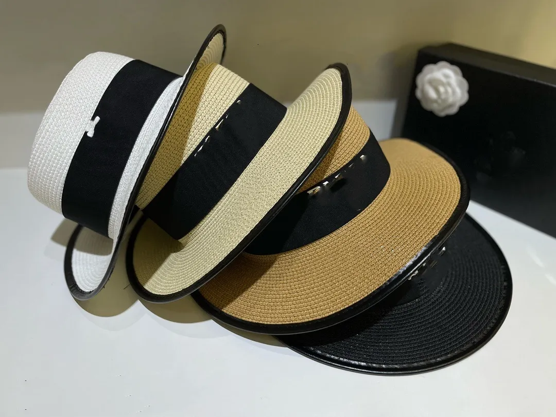 Nouveau chapeau de paille d'ombrage du créateur, style de plage, pièce polyvalente, nouveau produit sur l'étagère