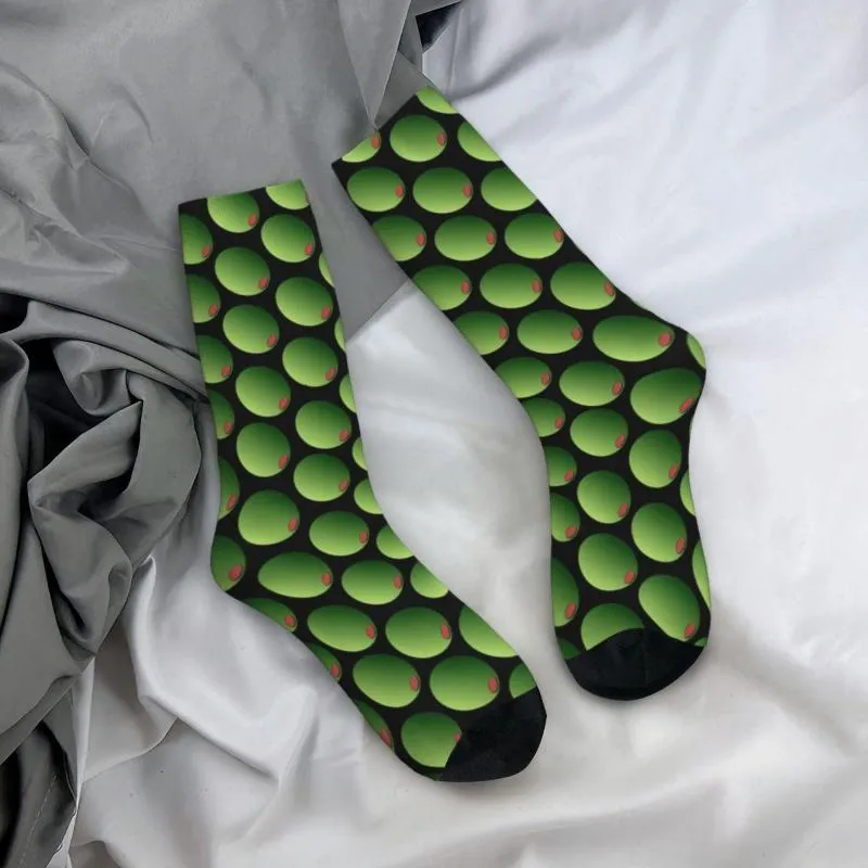 Men's Socks Green Olive Pattern Vegetables Men's Women's Polyester Fashion Food Novelty Spring Summer Autumn Winter Gifts