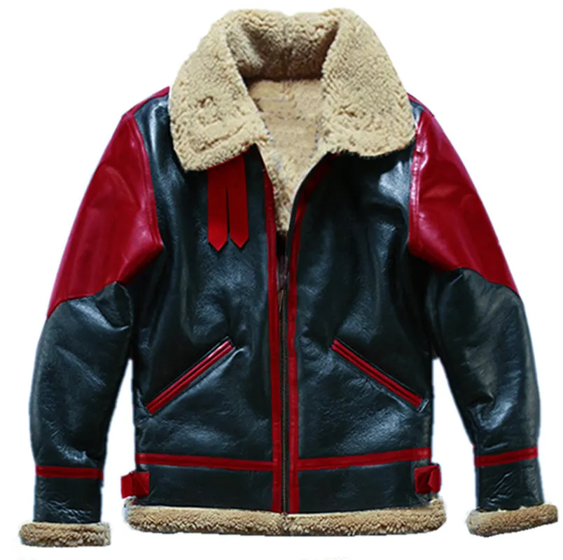 Men's Jackets winter burst single fur integrated thick coat imitation leather velvet men's European and American contrast jacket 230217