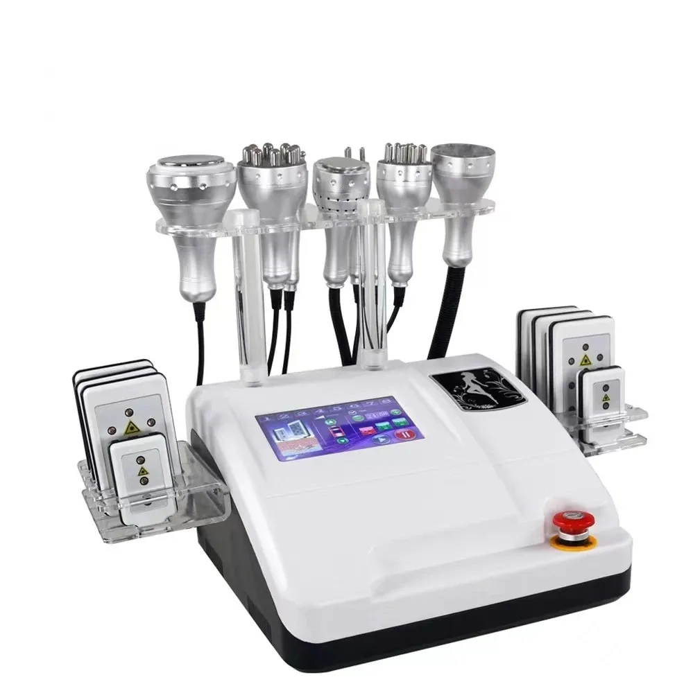 High-quality 8 in 1 slimming Ultrasonic cavitation 40K vacuum lipolaser body weightloss RF Radio Frequency face lifting beauty machine