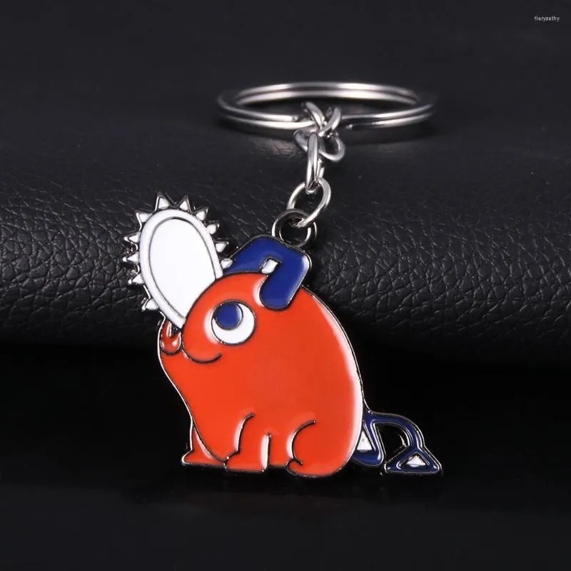 Keychains Anime Chainsaw Man Acrylic Keychain Pochita Power Figure Pendant Double Sided Key Chain For Friends Christmas Gift