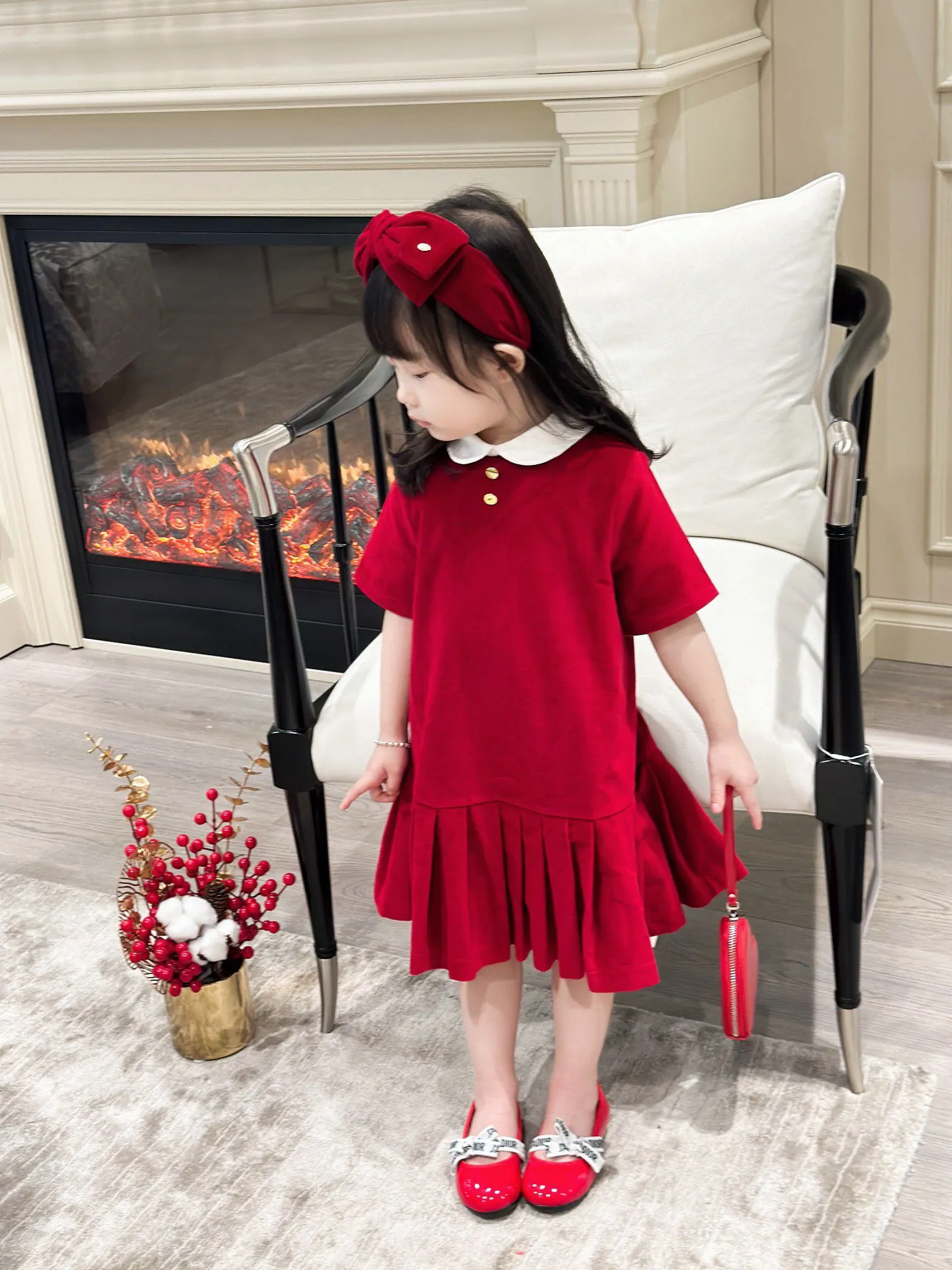 Toddler Girls Summer Polo Dress Cartoon Embroidery Sport Shirt Dresses Casual Baby Clothes Child Toddler Cotton Cozy Outfit 2-12Y