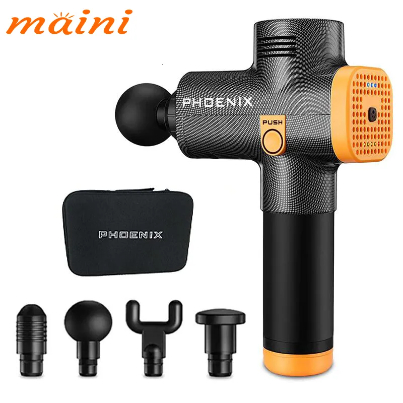 Full Body Massager Maini Phoenix a2 Massage Gun Percussion Deep Muscle Pain Relief Relaxation Fascial Fitness LCD 230217