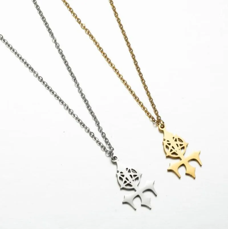 Pendant Necklaces Pentagram Satan Fork Necklace Stainless Steel Jewelry For Men And Women YP7991