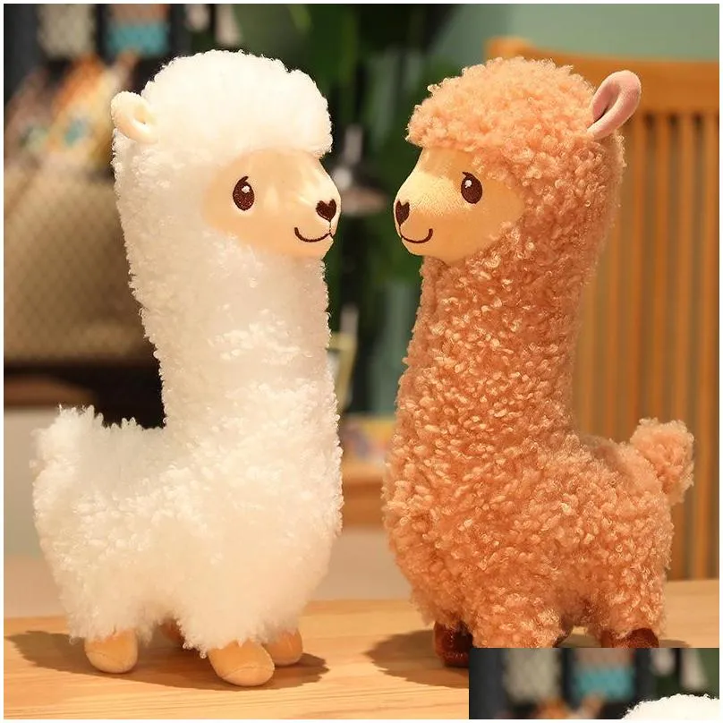 Gevulde pluche dieren 33 cm schattige alpaca speelgoedpop alpacas kussenspeeltjes poppen drop levering cadeaus dhz1b