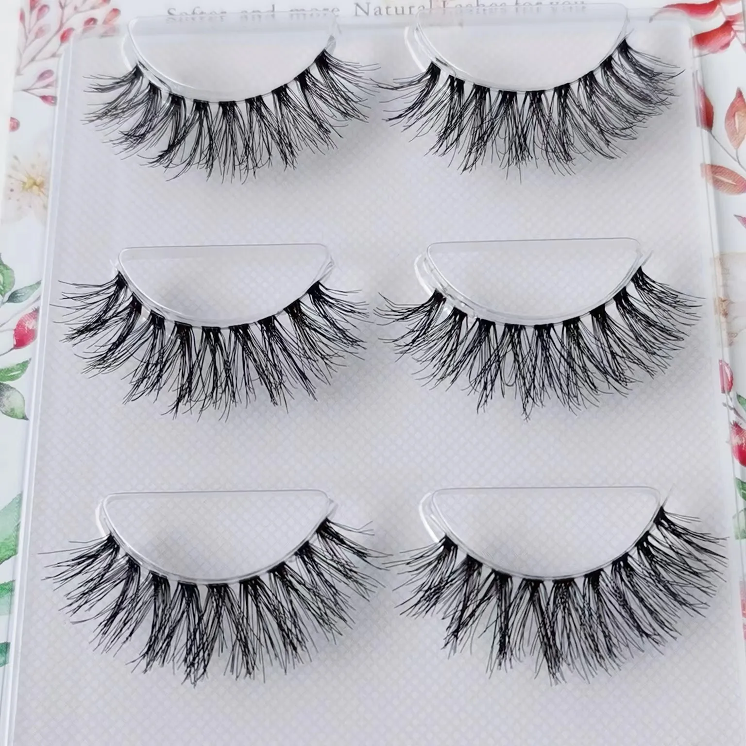 New Wholesale Mink Lashes 5/eyelashes invisible band 3d mink lashes reusable false eyelashes Make Up in Bulk Hotting