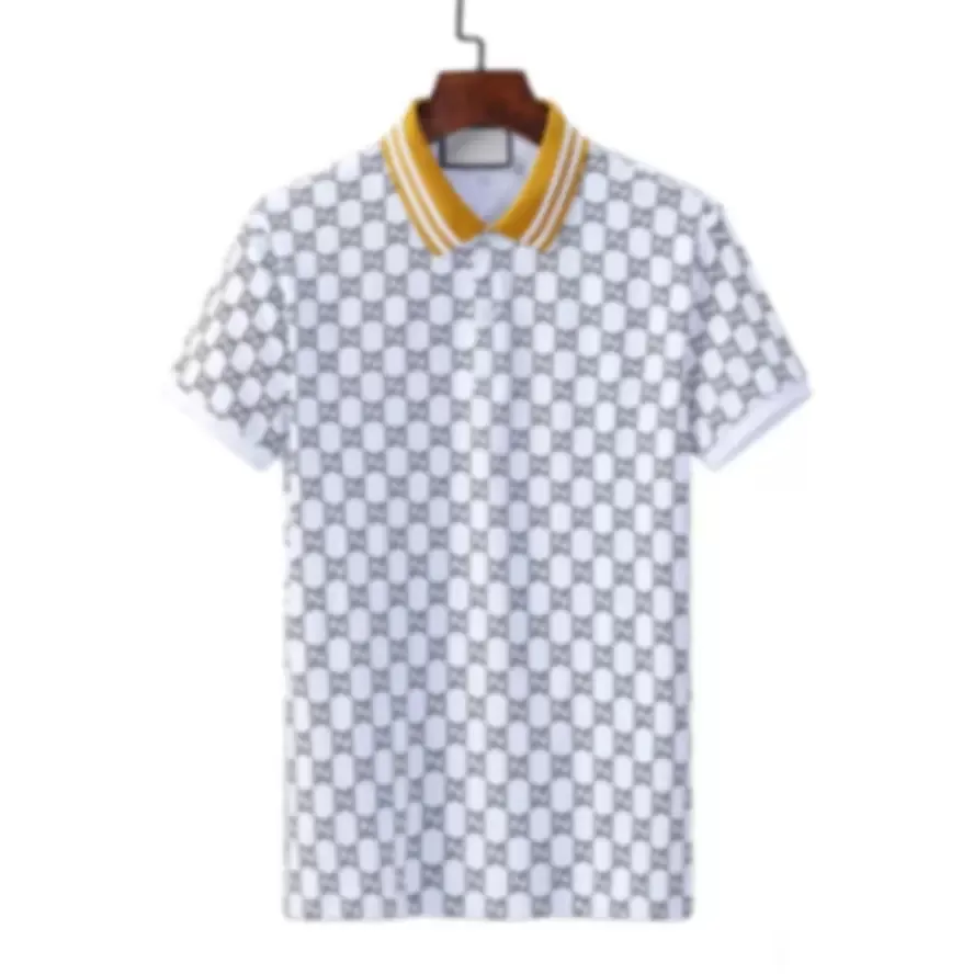 Summer tee t-shirt för herr designer polo skjortor high street broderi strumpeband ormar lilla bi tryckkläder män klassisk polos skjorta asiatisk storlek m-3xl