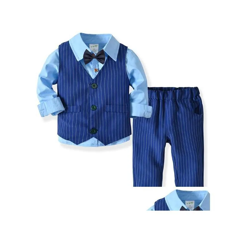 boys wedding suits kids clothes toddler formal kids suit childrens wear grey vest shirt trousers outfit baby clothes1
