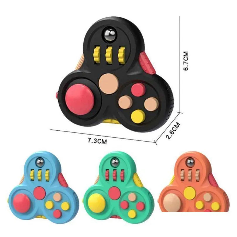 2pcs rotating magic beans cube fingertip fidget toys kids adults stress relief spin bead puzzles children education intelligence game