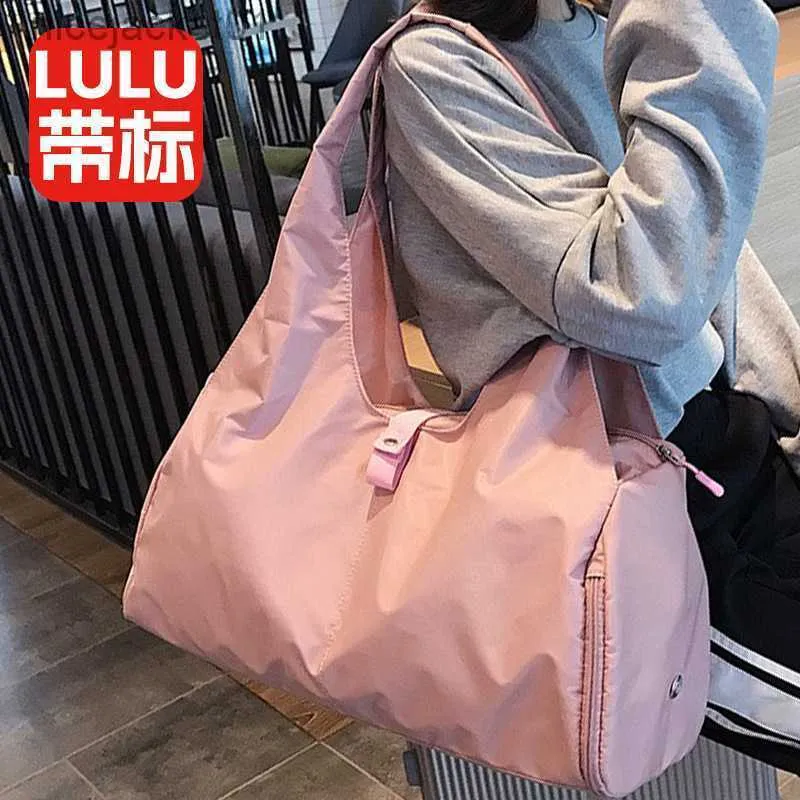 Designer Lululemens Mulheres Bolsa de Viagem Bolsa de Viagem Bag de Compras de Grande Capacidades Designer de Armazenamento de Viagem Lululemens Mulheres Lulus Lemão