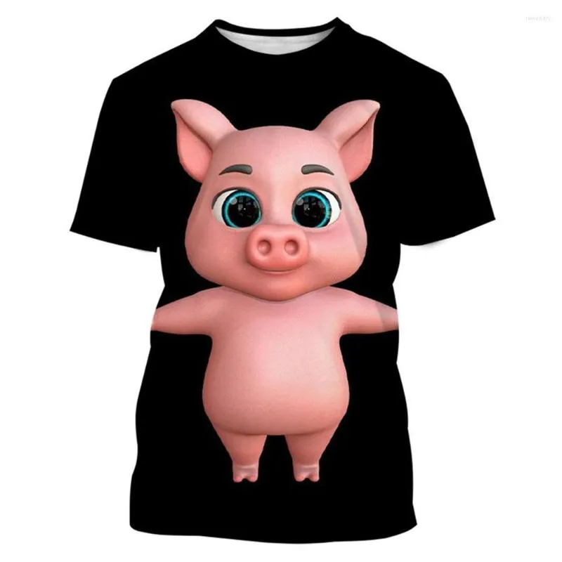 Hommes t-shirts drôle cochon chemise pour hommes impression 3d Animal été mode Vintage à manches courtes surdimensionné respirant hauts t-shirts vêtements