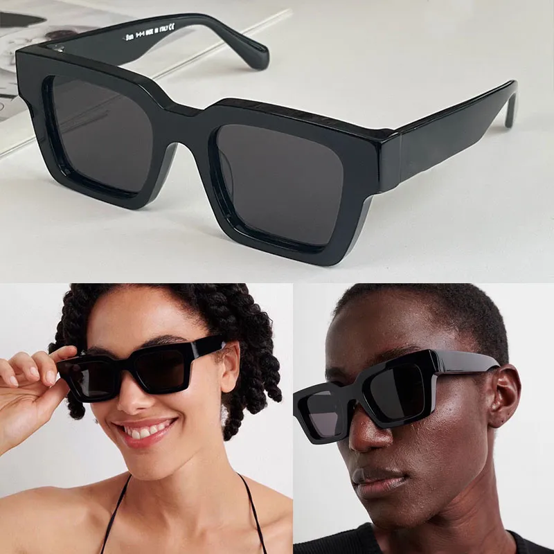 Sonnenbrille der Luxusmarke OMRI012, klassische schwarze Vollrahmen-Europäische Ausgabe, Beine mit Schneeflockenmuster, Herren, modische Fahrbrille, Schutzbrille für Damen