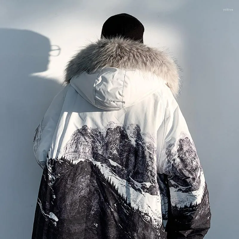 Hommes vers le bas T hiver 2023 décontracté ample à manches longues chaud rembourré veste avec pluvier à capuche capuche Ropa De Hombre bulle Coa