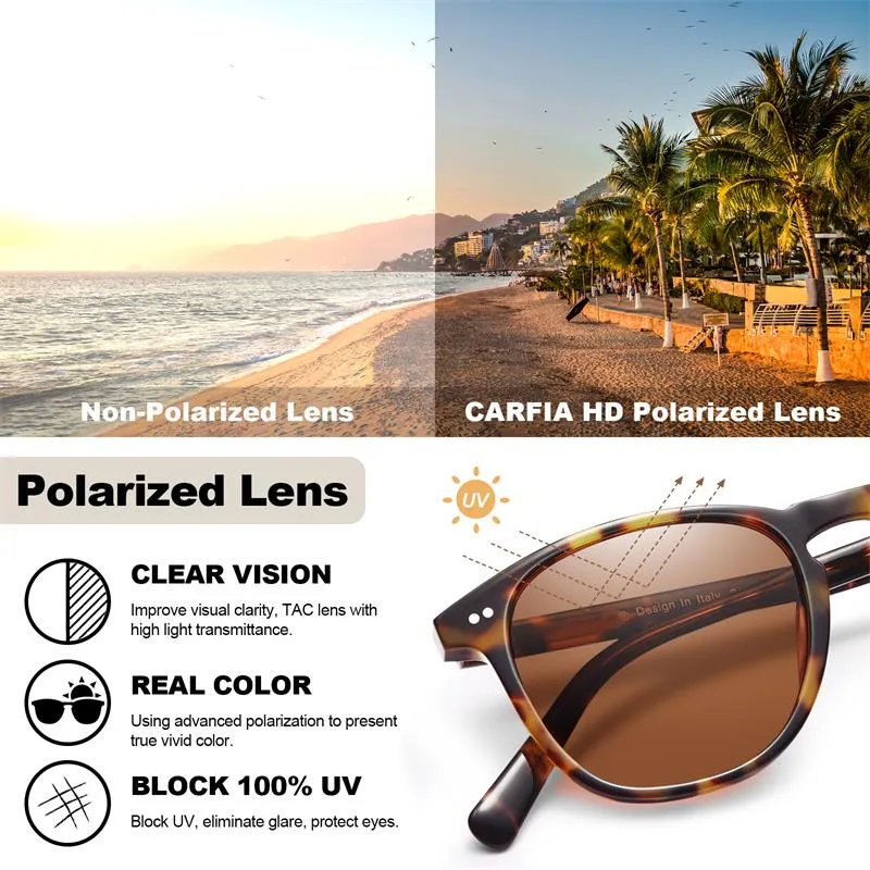Retro Polarized Sunglasses for Women Small and Medium Face  display picture 1